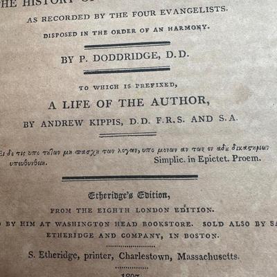 1807 Family Expositor of the New Testament – Philip Doddridge – Vol. I – Leather Bound