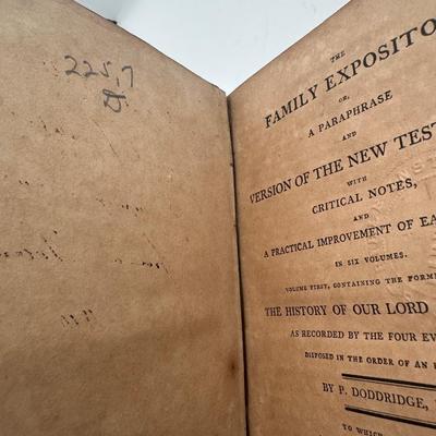 1807 Family Expositor of the New Testament – Philip Doddridge – Vol. I – Leather Bound