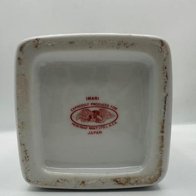 Pair of Japanese Imari Porcelain Square Vases