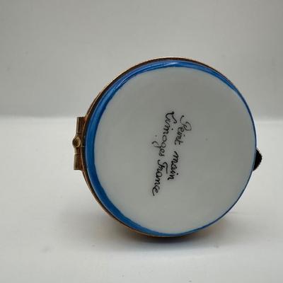 Limoges Pig Singer Figural Trinket Box