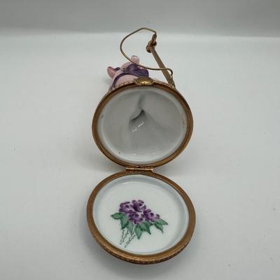 Limoges Pig Singer Figural Trinket Box