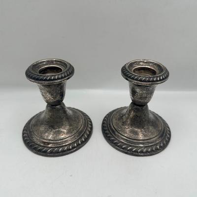 Pair of Gorham Weighted Sterling Silver Candlesticks
