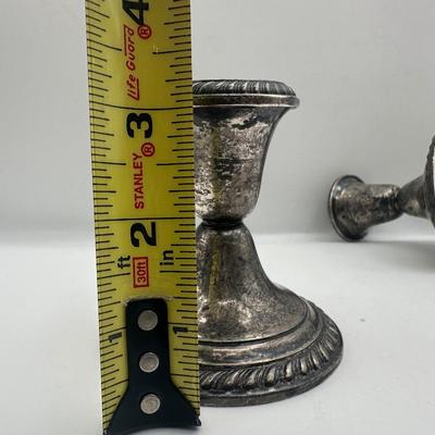 Pair of Gorham Weighted Sterling Silver Candlesticks
