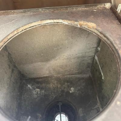 1930s Hoosier Oak Kitchen Cabinet with Porcelain Top