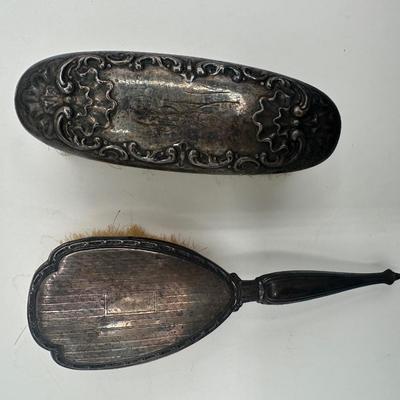 Antique Sterling Silver Vanity Brush Set