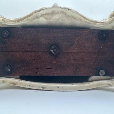 Antique Porcelain Mantel Clock with Floral Decoration