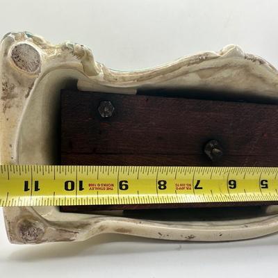 Antique Porcelain Mantel Clock with Floral Decoration