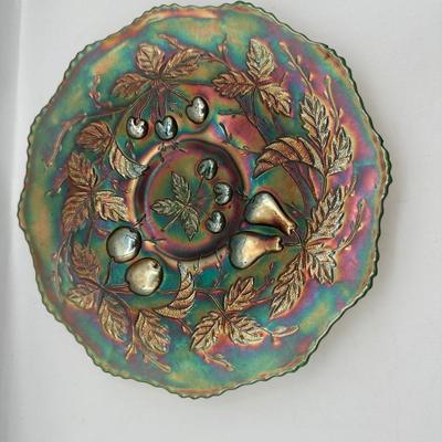 Vintage Fenton Carnival Glass Fruit Plate