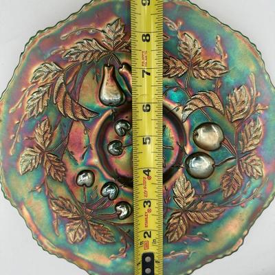 Vintage Fenton Carnival Glass Fruit Plate