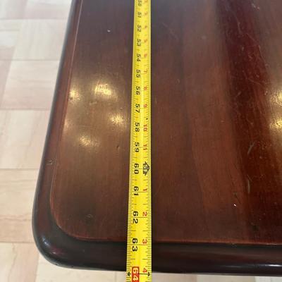 Antique Mahogany Queen Anne–Style Wood Sideboard with Framed Mirror