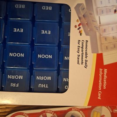 pill organizer and opener tool