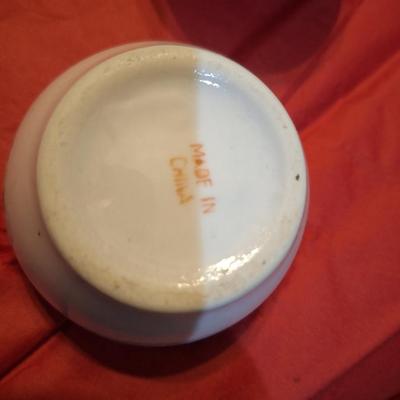 vintage ceramic trinket box with roses