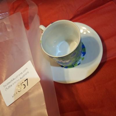 vintage block vista Alegre Portugal capers cup and saucer set