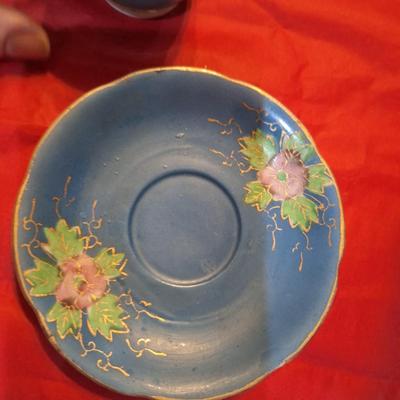 hand painted porcelain demitasse cup and saucer set from Occupied Japan