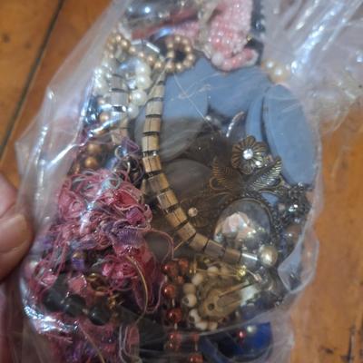 bag of jewelry pieces- broken and mismatched and other