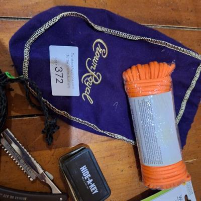 misc. bundle, crown royal bag, paracord, uno game and more