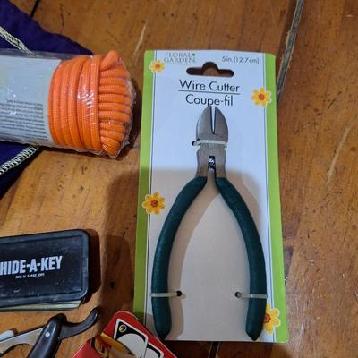 misc. bundle, crown royal bag, paracord, uno game and more