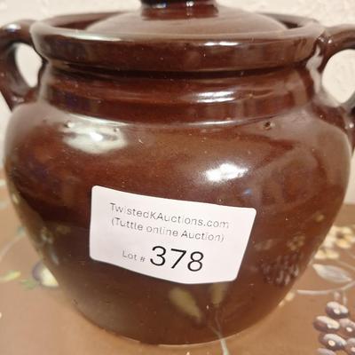 vintage stoneware beanpot