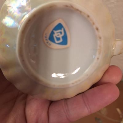 vintage ceramic miniature oil lamp