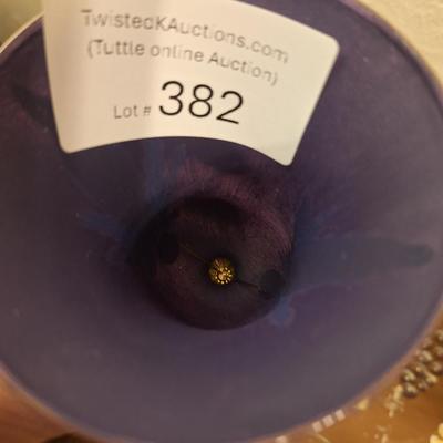 reverse hand painted ornament by Bill Rabbit