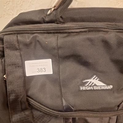 black high Sierra messenger bag- heavy duty to protect a laptop or other technology