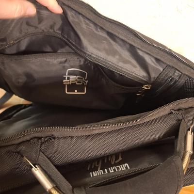 black high Sierra messenger bag- heavy duty to protect a laptop or other technology