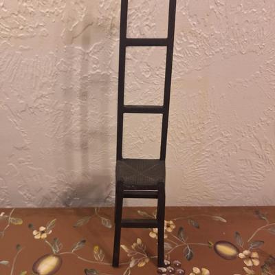 cast iron mini ladder back chair