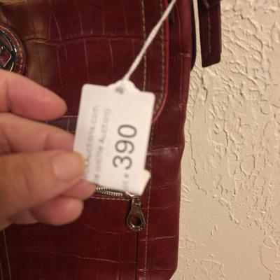 Relic handbag - red croc pattern man made materials