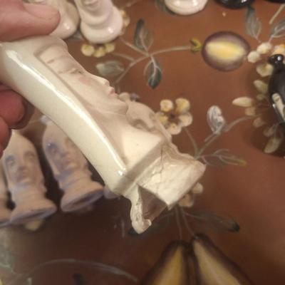 Duncan Ceramic chess set- see notes for damage info