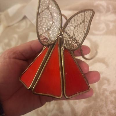 stained glass ornament angel
