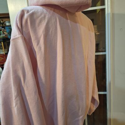 Pink full zip eskimo joes hooded sweathshirt