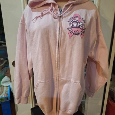 Pink full zip eskimo joes hooded sweathshirt