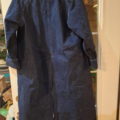 Gotcha covered jeansware blue denim duster coat- size small