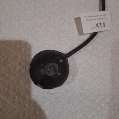 vintage folk art metal cowboy on a bucking horse pendulum balancing toy