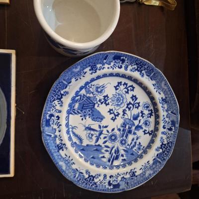 misc bundle of ceramic tiles, dishes and other