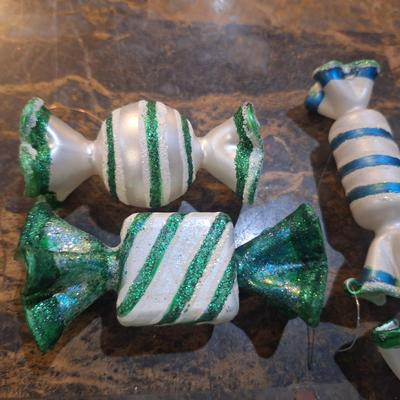 candy shaped glass Christmas ornaments