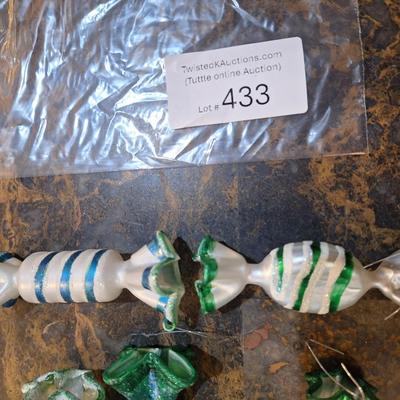 candy shaped glass Christmas ornaments