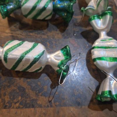candy shaped glass Christmas ornaments