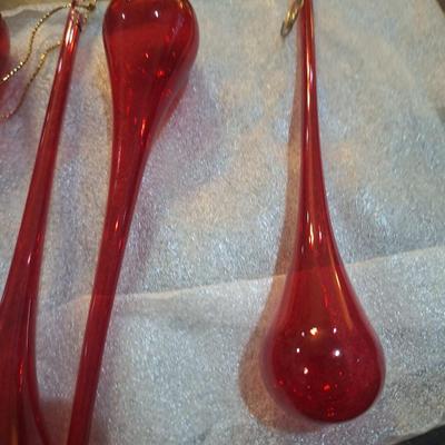 blown glass teardrop ornament