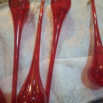 blown glass teardrop ornament