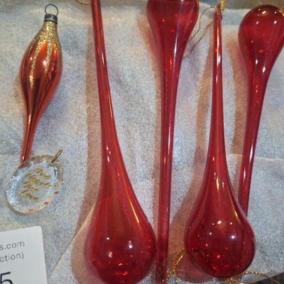blown glass teardrop ornament