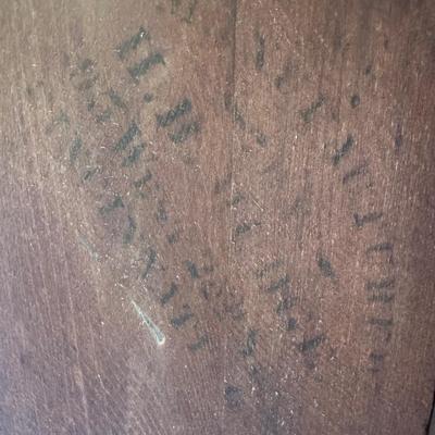 Vintage Wooden Washstand Cabinet on Casters