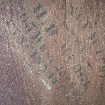 Vintage Wooden Washstand Cabinet on Casters