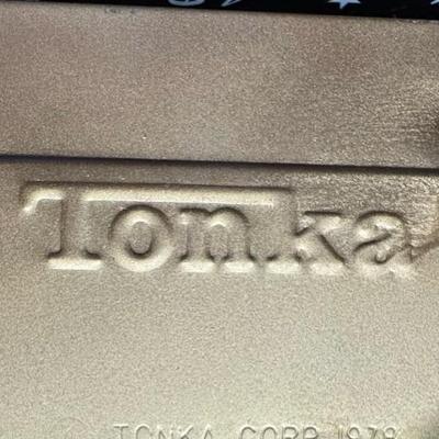 Sale Photo Thumbnail #320: Includes Structo, Tonka, Nylint, and more. Total of nine pieces. There is age and use related wear, and there may or may not be missing accessories. Measurement of longest: 24”L. [VY]