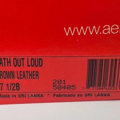 Aerosoles Path Out Loud Brown Leather Slip On Loafers Womens Size 7 1/2 B With Box