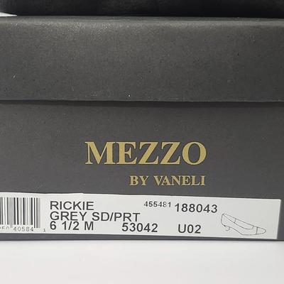 Mezzo By Vaneli Rickie Grey Dress Pumps Womens Size 6 1/2 M With Box