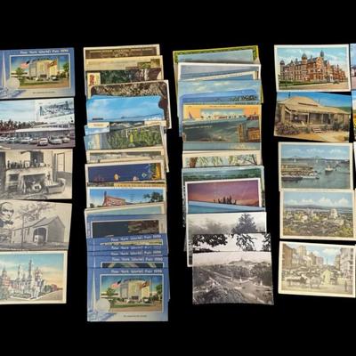 Sale Photo Thumbnail #339: Includes the 1939 World’s Fair, Miami Beach, regional, and more. Total of 30+ cards. There is age related wear, including writing on the business sides. [LD]