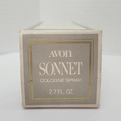 Avon Sonnet Cologne Spray 2.7 Fl Oz White Ribbed Bottle With Original Box Vintage Avon