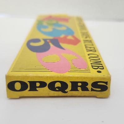 Avon School Days Ruler Comb Yellow Plastic Alphabet Back Vintage Avon Desk Comb With Original Box