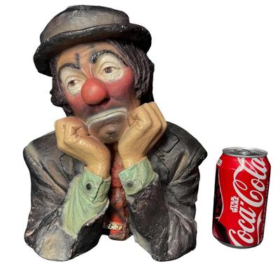 Sale Photo Thumbnail #416: This piece is signed EIKH. It has a felt covered base. There is minimal age related wear, and minimal paint loss. Measurement: 11”H x 9”W. [RY]